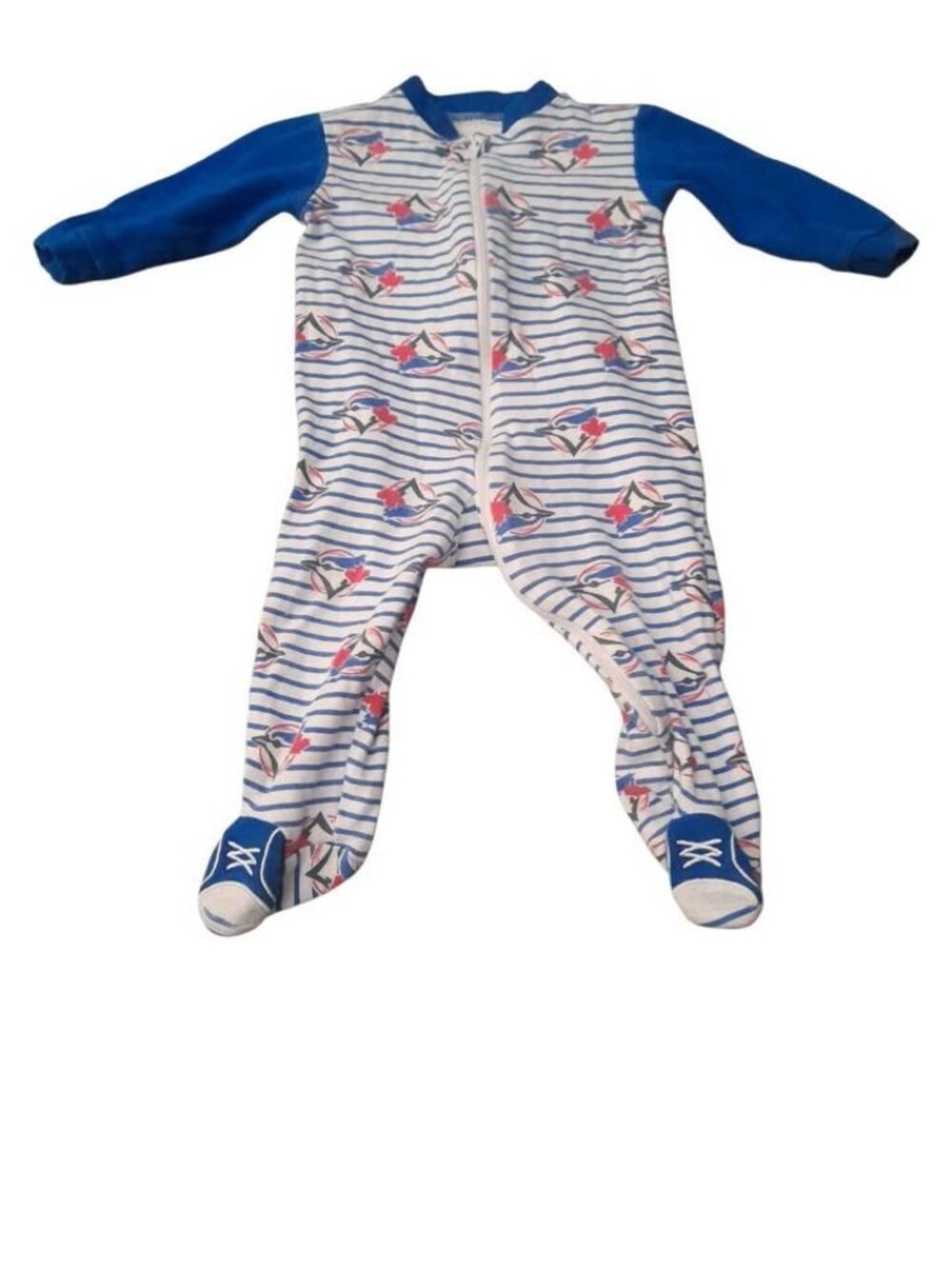 Blue jays Onesie size is 6 to 9 months